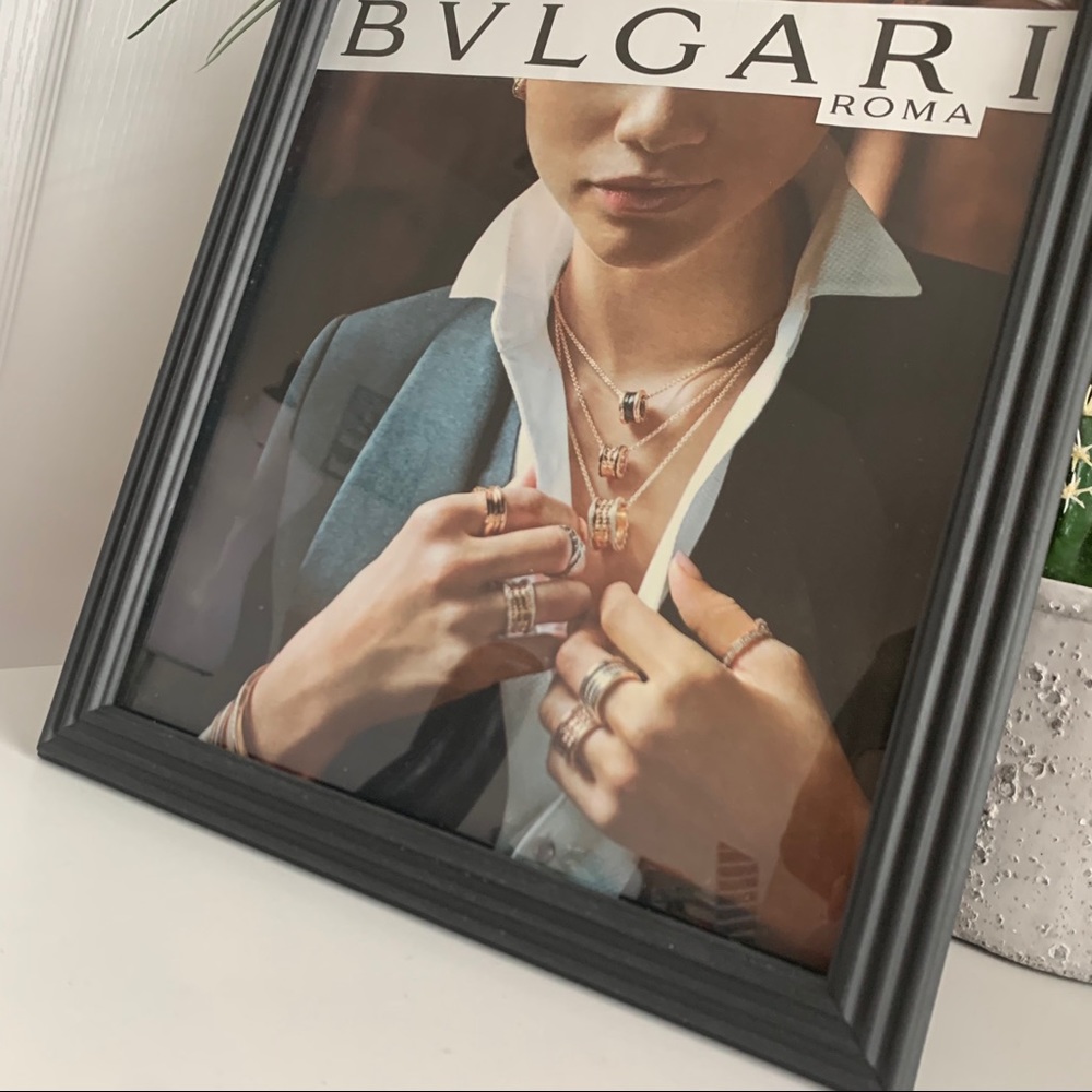 Bvlgari Collage Wall Art Roma Jewelry Fashion Print Luxury Chic Decor - Picture 3 of 12